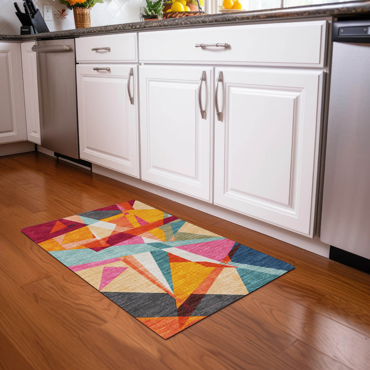 Machine Washable Indoor/Outdoor Claudian ACN1611 Orange Rug