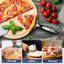 Couteau à pizza professionnel avec couteau à tarte - Lame tranchante en acier inoxydable 430 pour pizza, gâteau et gaufres