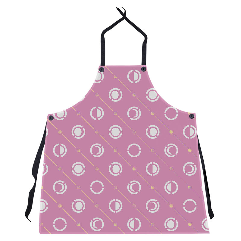 Tablier classique en phases de lune, Rose / Noir / Jaune