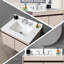 Dessus de meuble-lavabo blanc 31 po, fait de pierre frittée avec dosseret de 4 po et trou de robinet pré-percé, comptoir élégant au design polyvalent, trous, grattoir