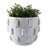 Dakota Fields Sculptural Hobnail Planter, White-1518577474