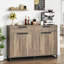 55" Modern Farmhouse Sideboard Buffet Cabinet with 2 Drawers & 4 Doors, Large Kitchen Storage Coffee Bar Table with Adjustable Shelves for Dining Room