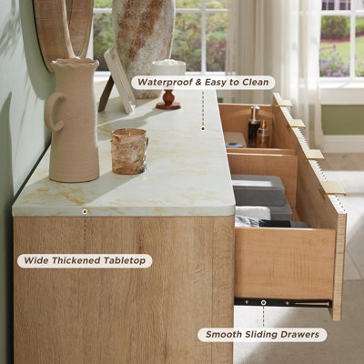 Commode 6 tiroirs Sladen