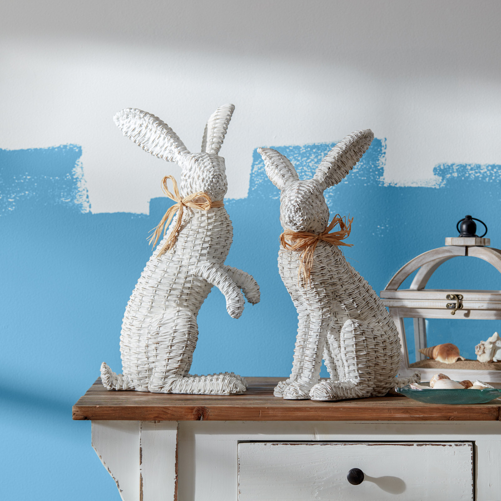2-Piece Rabbit Sculpture