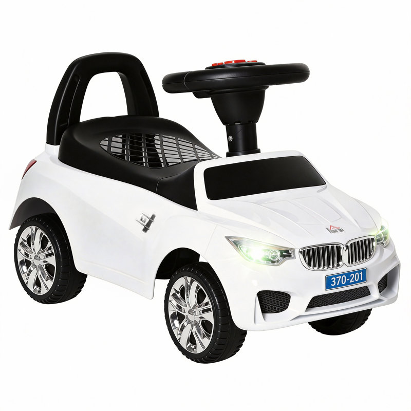 Gwenda Isabelle & Max Ride on Car Toddler Walker Foot to Floor for 1.5-3 Years Old, White