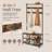 Hall Tree 25.7" Wide with Bench and Shoe Storage, Entryway Bench with Coat Rack Stand, 9 Movable Hooks, Top Bar-514184264