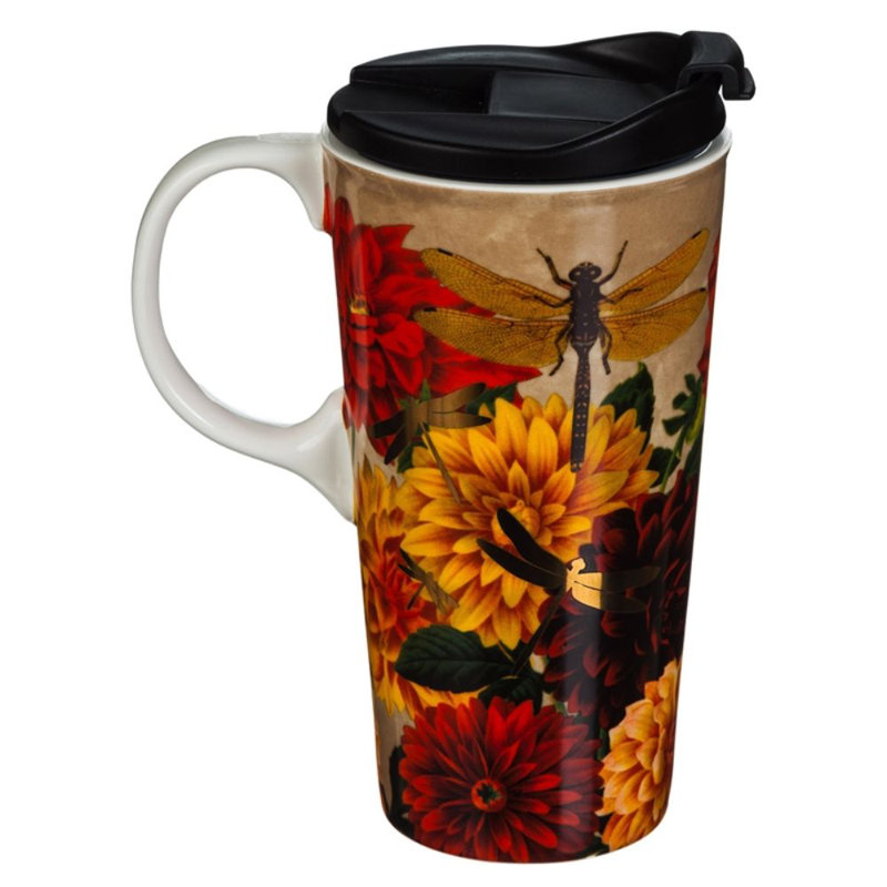 Grande tasse de voyage en verre 17 onces automne flare