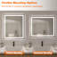 Miroir de meuble-lavabo mural DEL sans cadre l 30 po x H 36 po Swarm-870793684