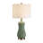 22.5in. Green Ceramic Table Lamp With Drum Shade