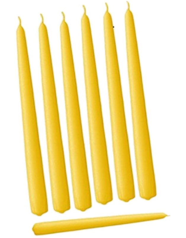 Unscented Taper Candle, 10" H x 0.875" W x 0.875" D, Daffodil