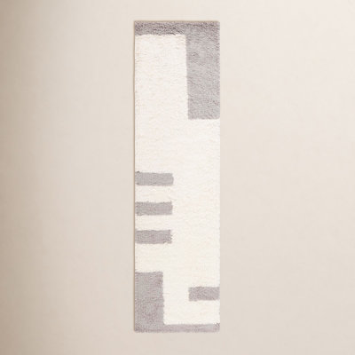 Beamer Gray Ivory Hand-Woven Flatweave Rug