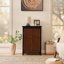 Armoire de plancher de style moderne Mid-Century de 34,2 pouces, rangement rétro avec tablette et portes réglables, console décorative polyvalente pour la maison