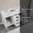Modern Full Assembled 60"Bathroom Vanity With Sink Engineered Stone Top 4"Backsplash Freestanding Cabinet