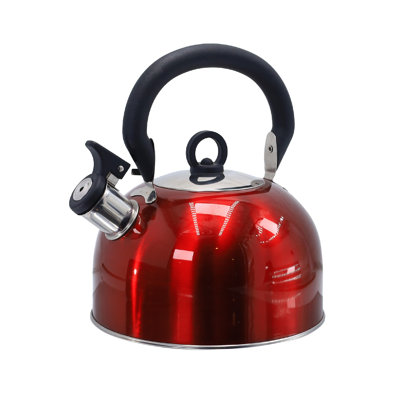Buckingham Camping Whistling Kettle Stainless Steel with Heat-Resistant Handle 2.5 Litres