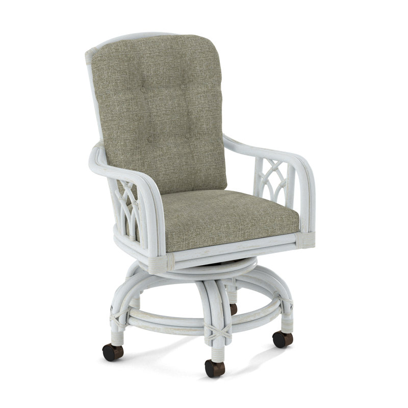 Chaise avec accoudoirs Edgewater, Bisque, Bleu marine de base; 0317-61