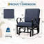 Outdoor Glider Chair with Cushions-2074623159