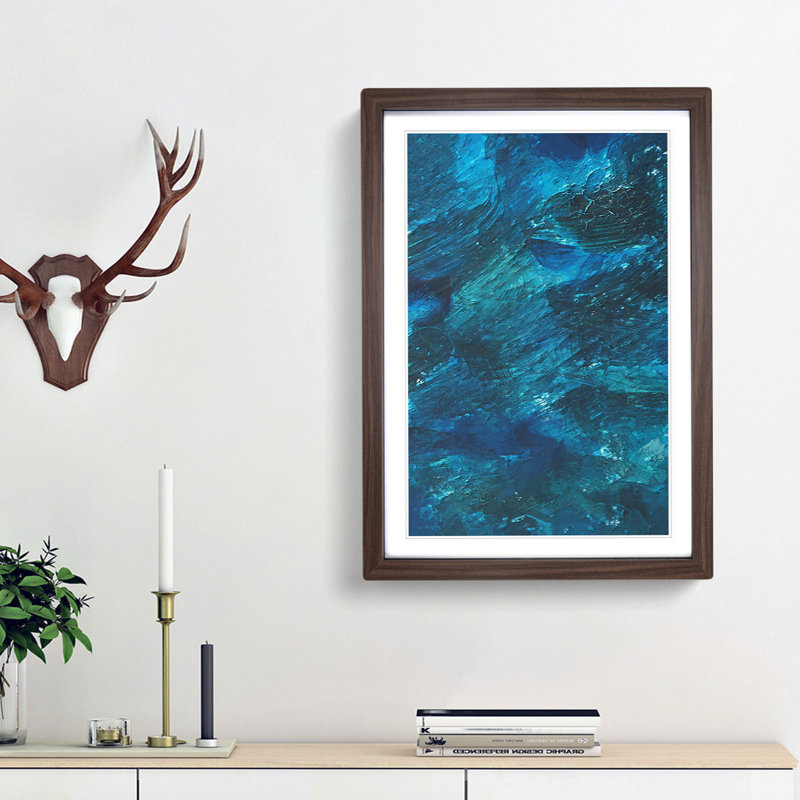 Belonging in Abstract - Picture Frame Graphic Art Print, Walnut Framed, 87cm H x 62cm W x 2cm D
