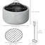 Round Iron Wood Burning Smokeless Fire Pit