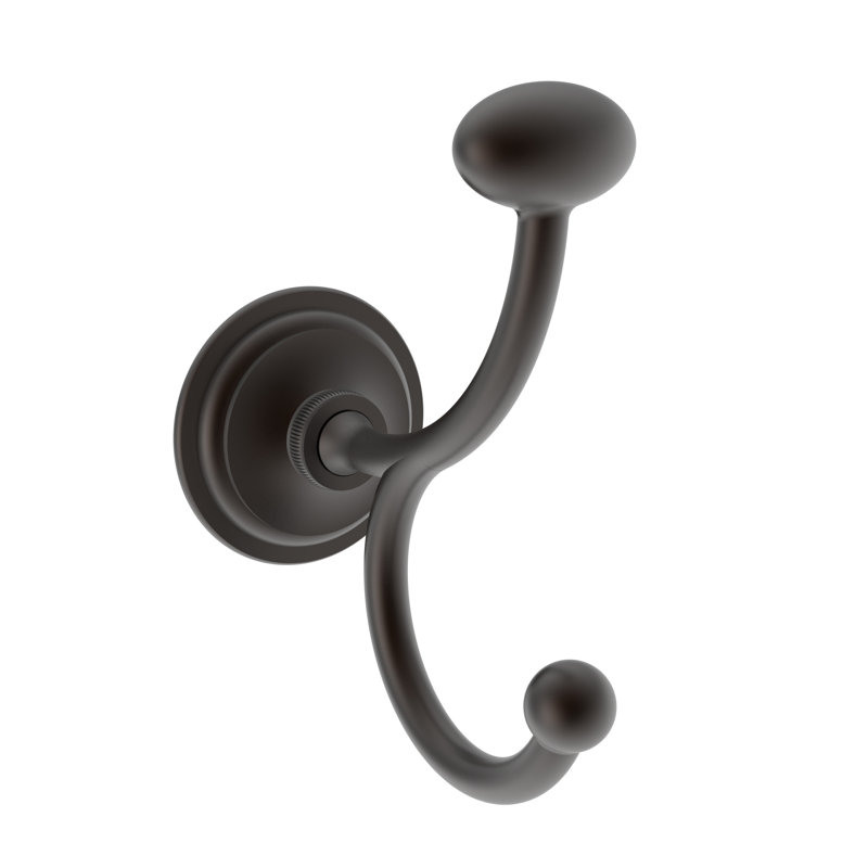 Miro Double Robe Hook, English Bronze