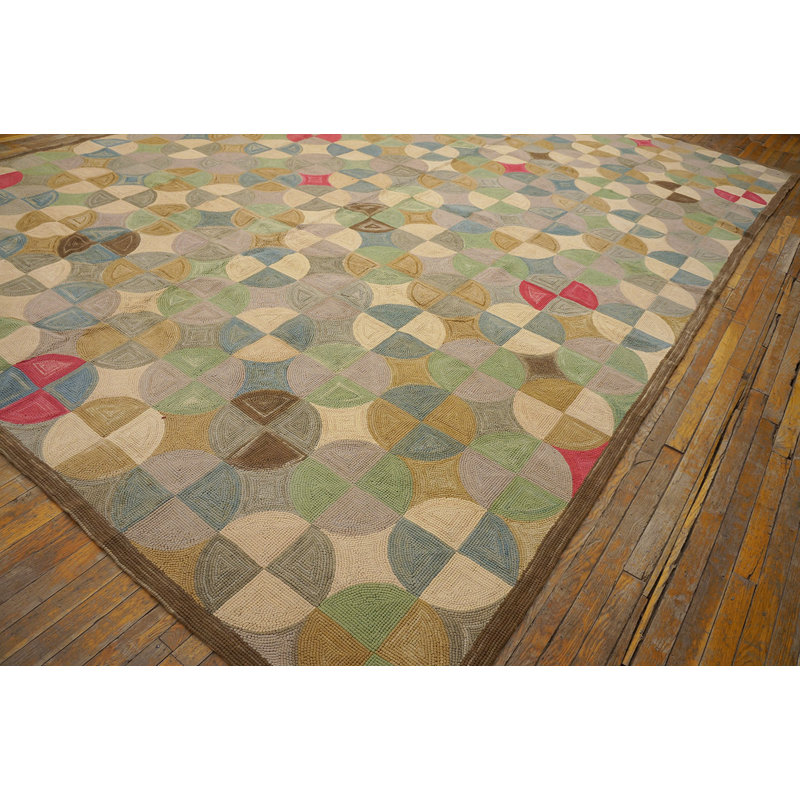 Wool Geometric Area Rug, Rectangle 6' x 9'