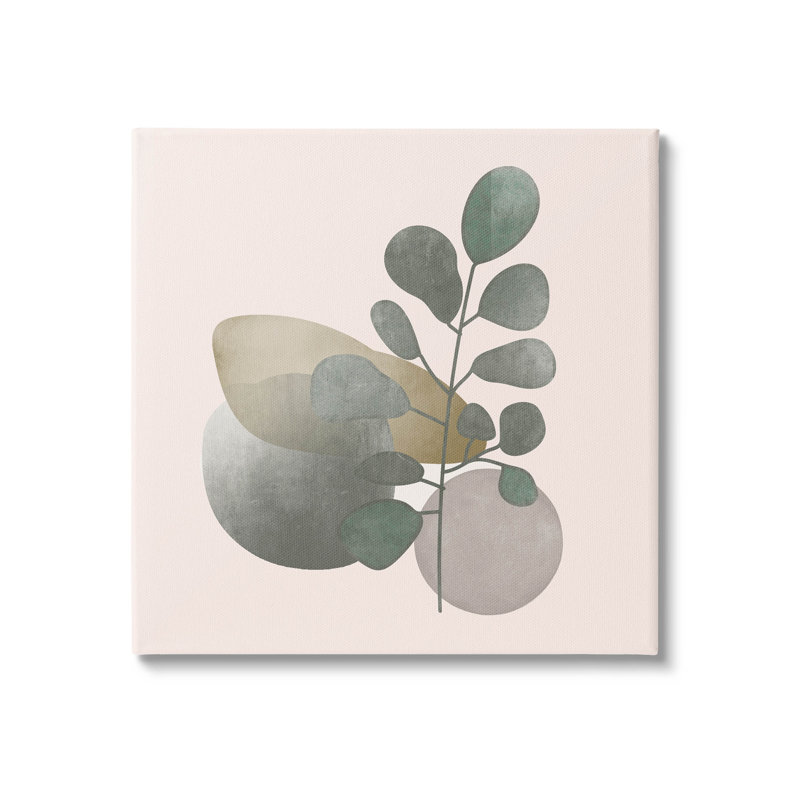 Art contemporain, giclée de cailloux à herbes par Lil 'Rue, H 36 po x l 36 po x P 1,5 po, Toile tendue