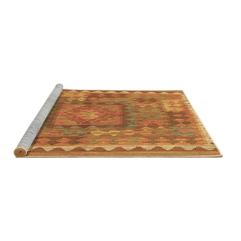 Washable Geometric Indoor Rug, Square 6'