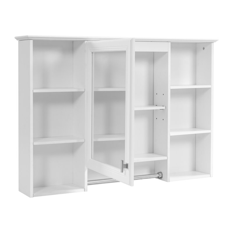 Armoire de rangement 41 po avec miroir haute définition, Blanc