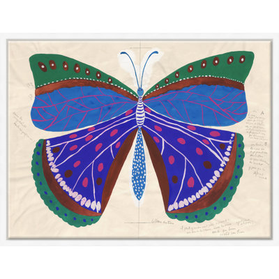 Butterfly Blue (Var. 3) Framed Painting