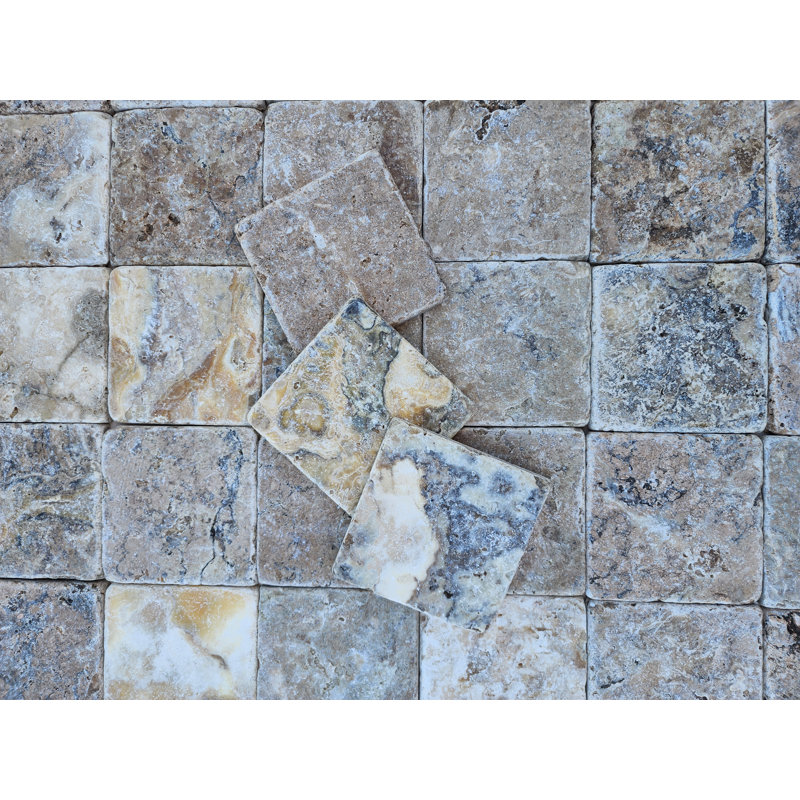 4" x 4" Natural Stone Marble Look Tile