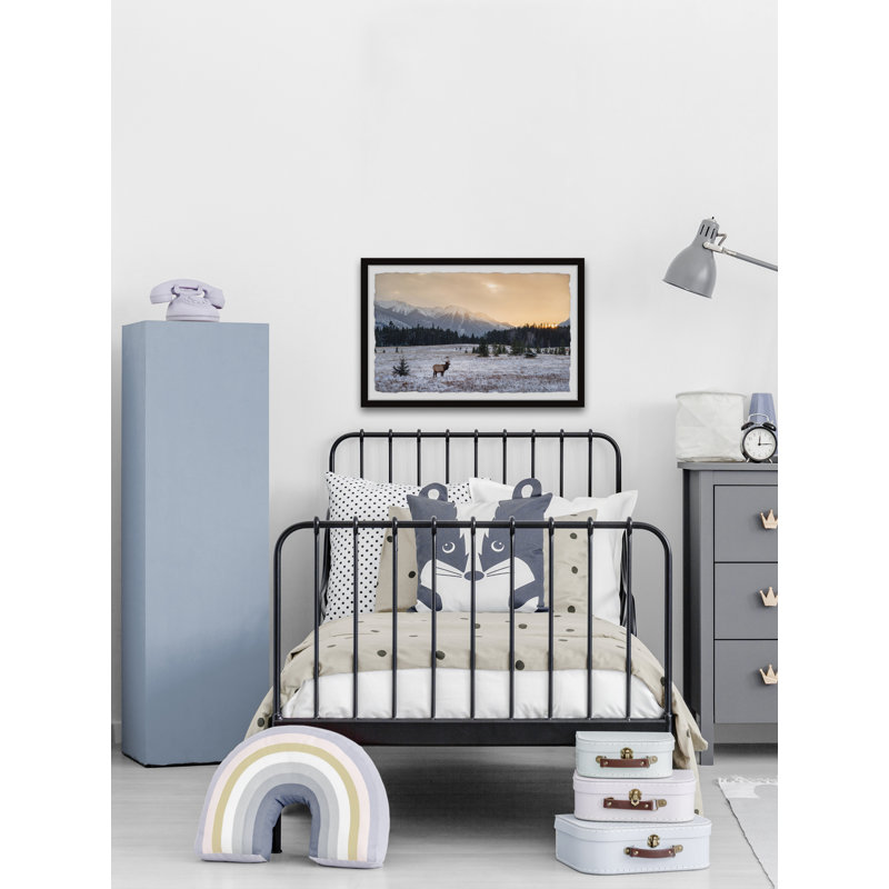 Snowy Winter - Single Picture Frame Print, 38cm H x 45cm W x 3.81cm D