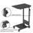 Adjustable Height C Table Sofa Side Bedside Table With Wheels, Hospital Bed Table Rolling Tray With Storage, Mobile Computer Desk Laptop Table For Home Use