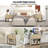 Modern Style Nightstand 2-Tier Sofa Side Bedside Table w/ Drawer & Open Shelf-1865170023