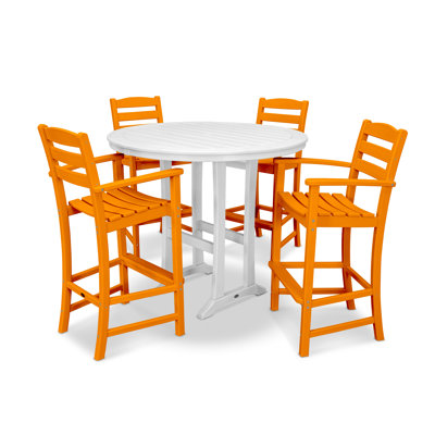 POLYWOOD La Casa Café 5-Piece Bar Dining Set by POLYWOOD