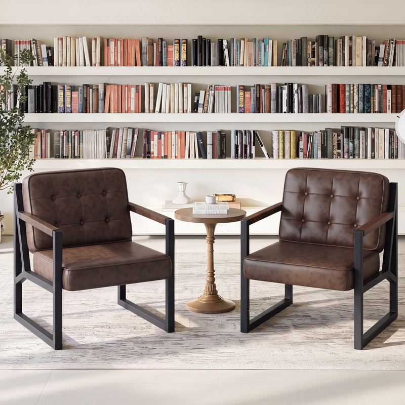 Fauteuil d'appoint Modern, Similicuir brun