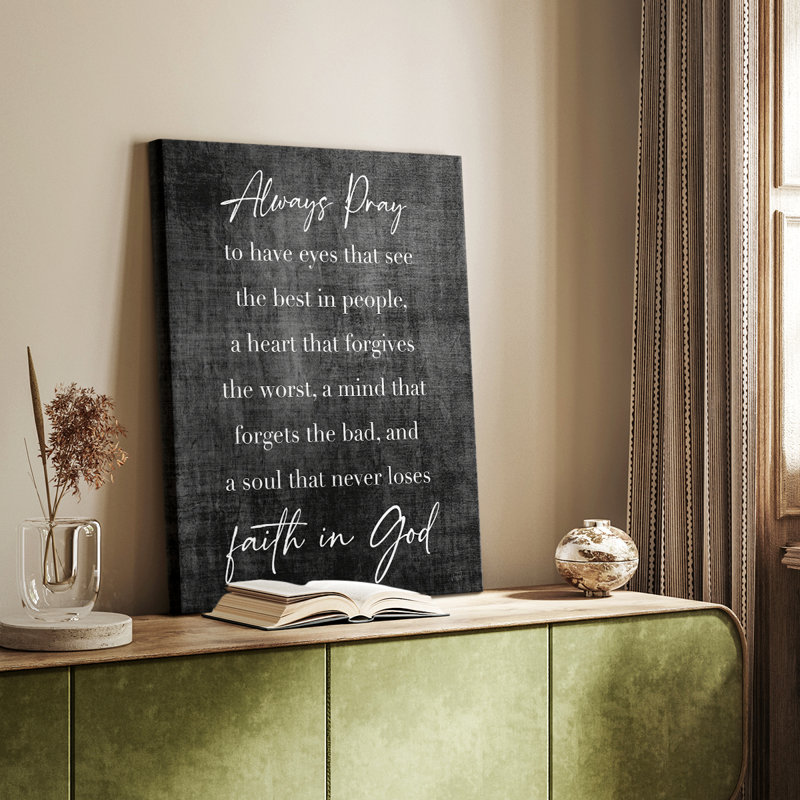 Faith in God - Gala Cavas, H 18 po x l 12 po
