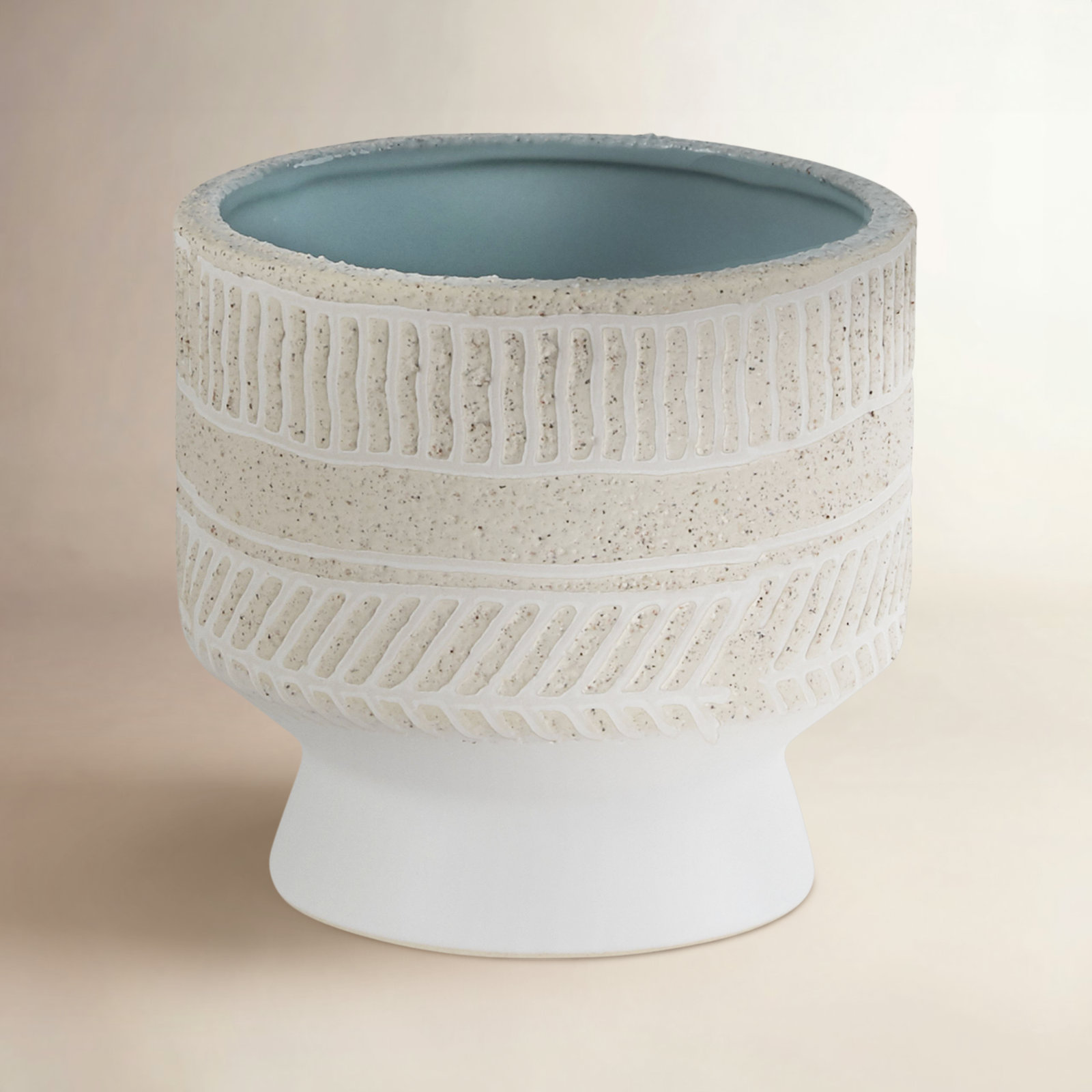 Ceramic Pot Planter, 4.25" H x 4.5" W x 4.5" D