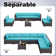 Yasmina 9-Piece Rattan Sectional Seating Group with Cushions And Tempered Glass Table