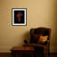 «Jesus sauve Neon Sign At Night» par Jon Bilous, reproduction d'art encadrée sur bois