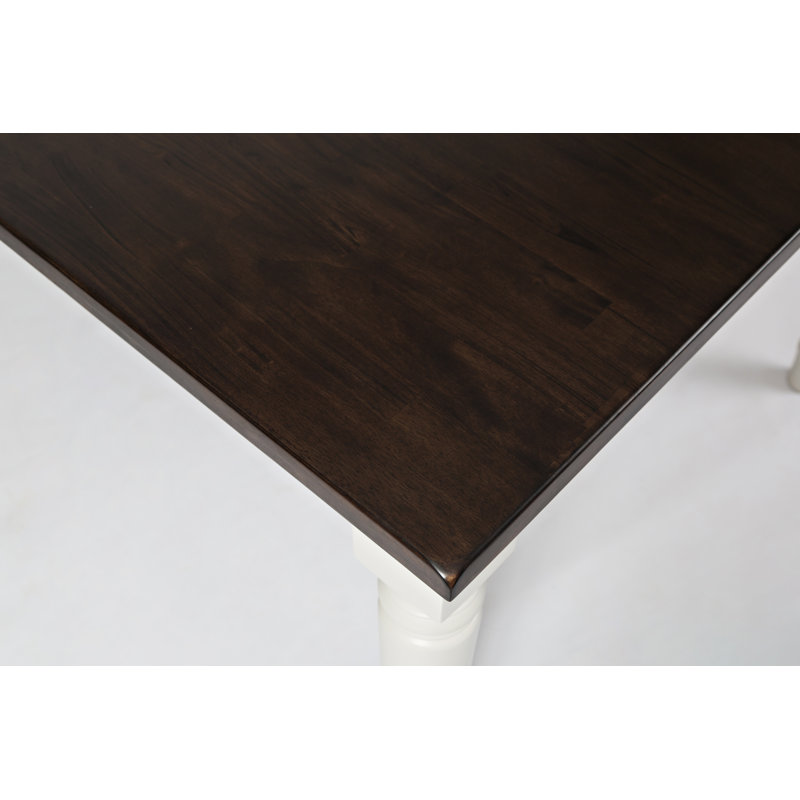 Imran Counter Height Extendable Rubberwood Solid Wood Dining Table