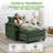 43" Chenille Oversized Accent Chair with Ottoman, Upholstered Lounge Chair-1946336170