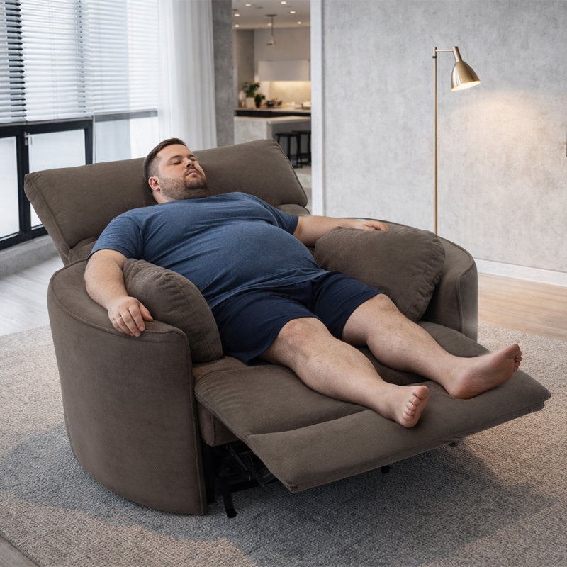 Canapé inclinable 52,5 po, Brun