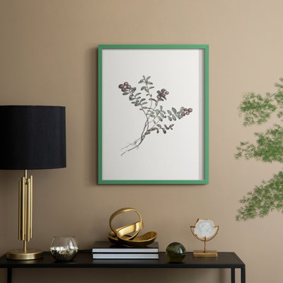 Impression florale vintage encadrée CLxxviii - bois massif