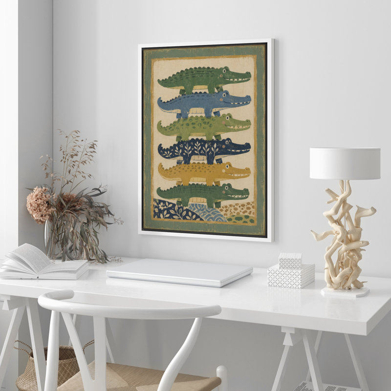 «Mignon», reproduction d'art mural sur toile encadrée, 36" H x 24" W x 1.5" D, White
