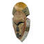 Masque de décoration murale en bois de sese ouest-africain sculpté à la main Happiness