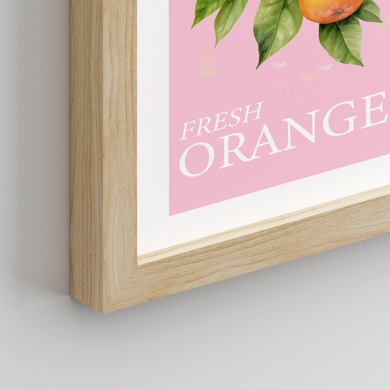 «Kitchen Print Oranges On Tree Branch» sur papier, H 10 po x l 8 po, Naturel