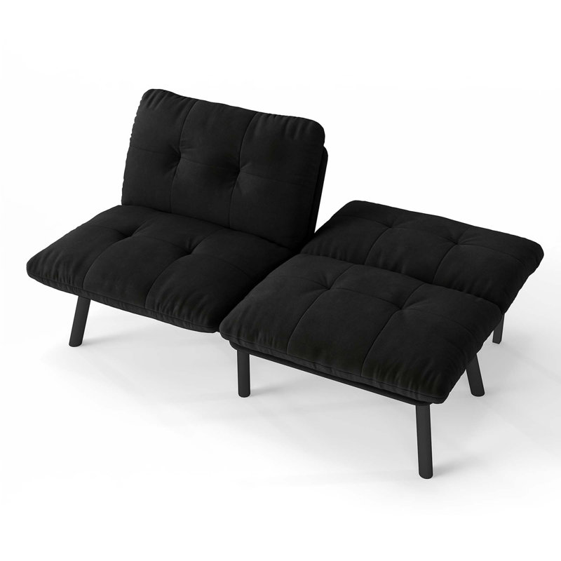 Convertible Folding Modern Sofa Bed, Black