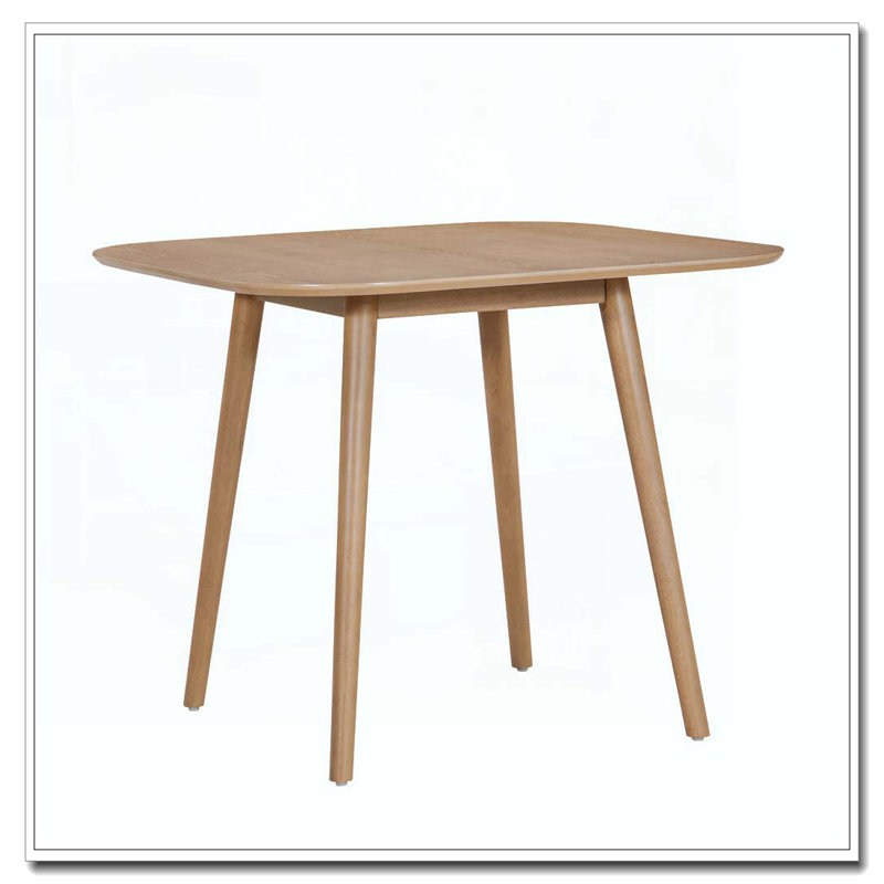 Table de salle à manger carrée en bois, Clair naturel, Clair naturel