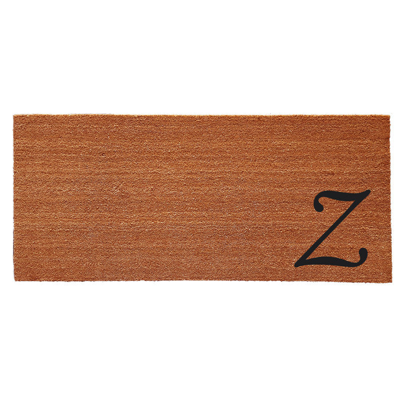 Tapis d'entrée antidérapant Zebrowski, Z, Rectangle 2 pi x 4 pi