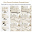 Canapé modulaire surdimensionné surdimensionné en nuage, canapé modulaire convertible, accoudoirs très épais avec repose-pieds, tissu velours côtelé de qualité supérieure, conception ergonomique, assemblage facile, pour chambre à coucher, crème