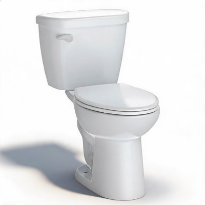 Toilette allongée deux pièces de 15,5 po de hauteur - 1,28 GPF, siège de chaise à hauteur confortable ADA pour salle de bain